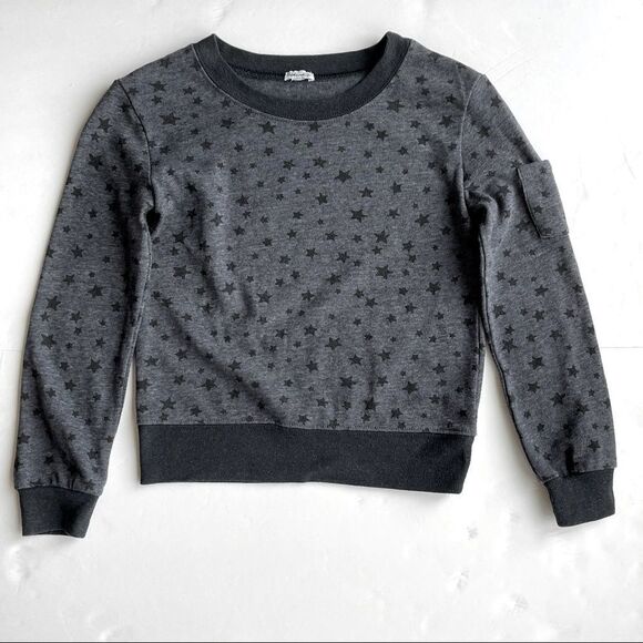 SPLENDID Grey Star Sweatshirt Girl’s Size 12  - Picture 1 of 10